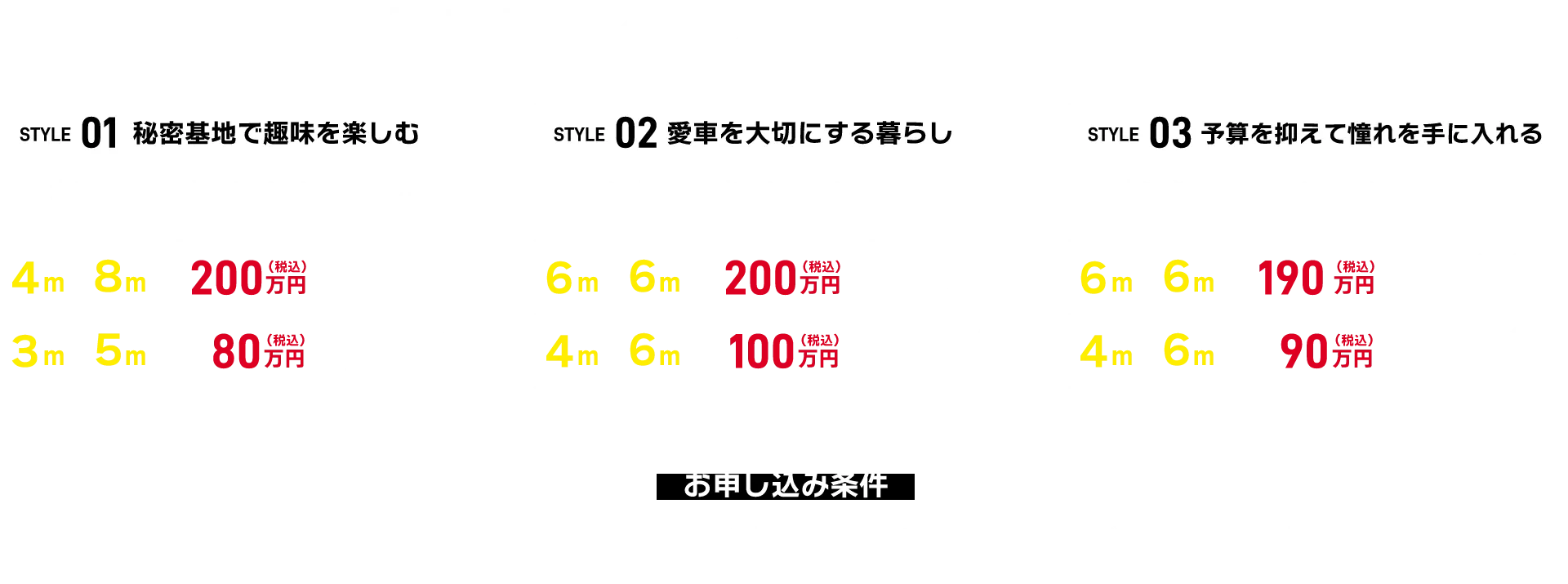 あなたはどのガレージを選ぶ？