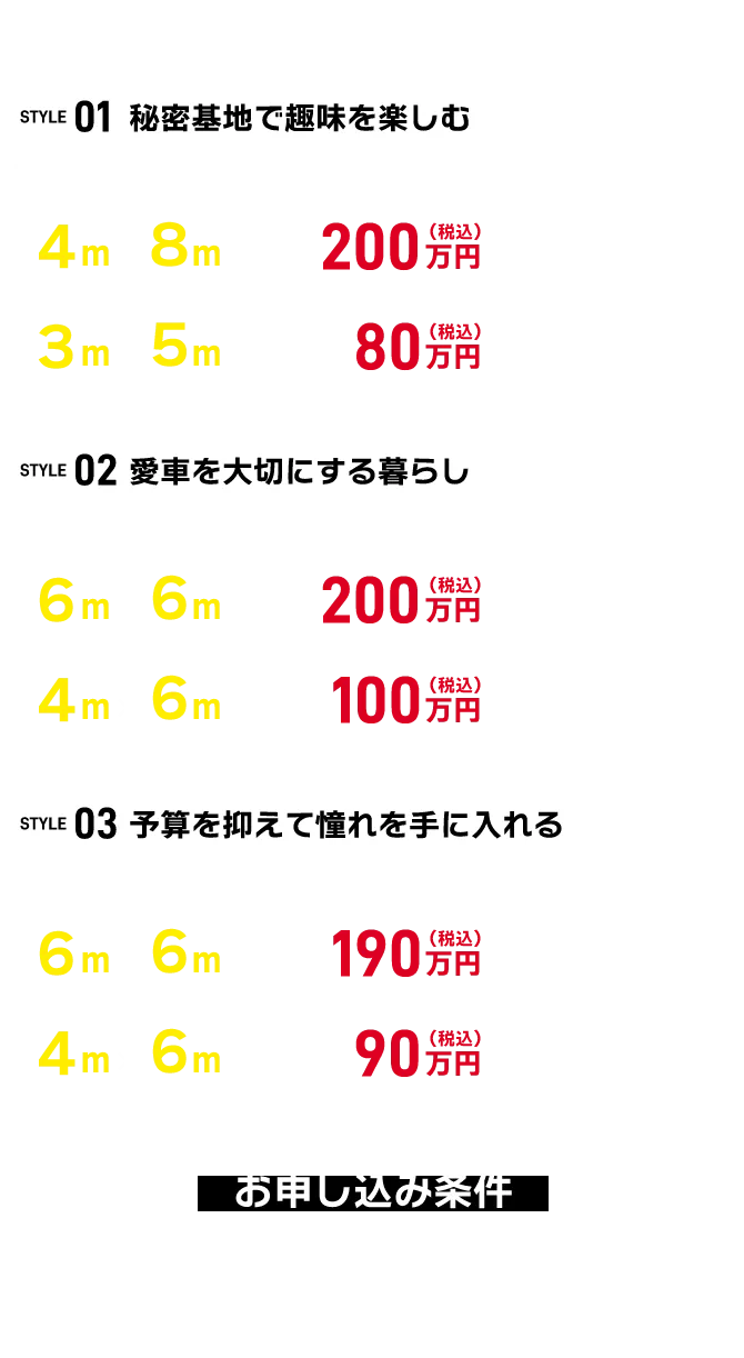 あなたはどのガレージを選ぶ？