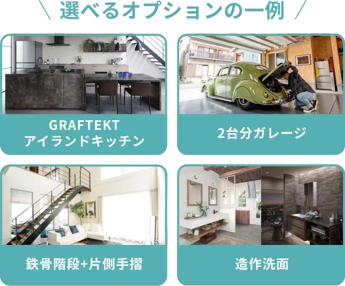 選べるオプションの一例