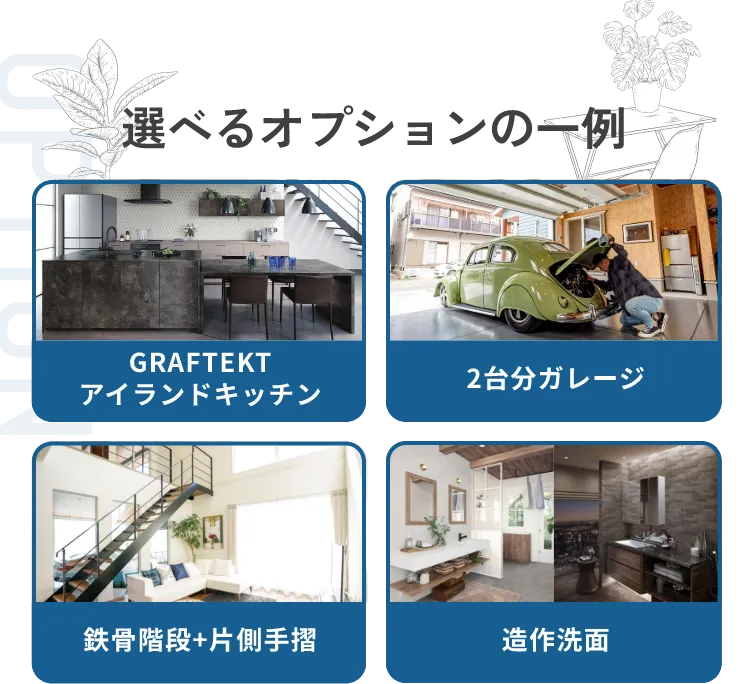 選べるオプションの一例
