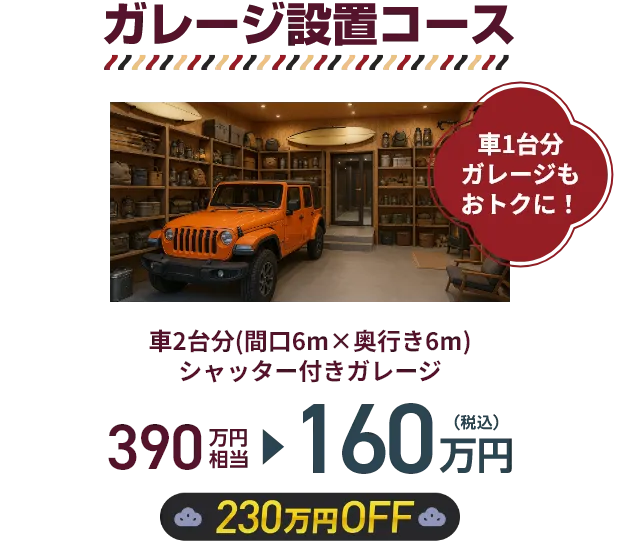 ガレージ設置コース
