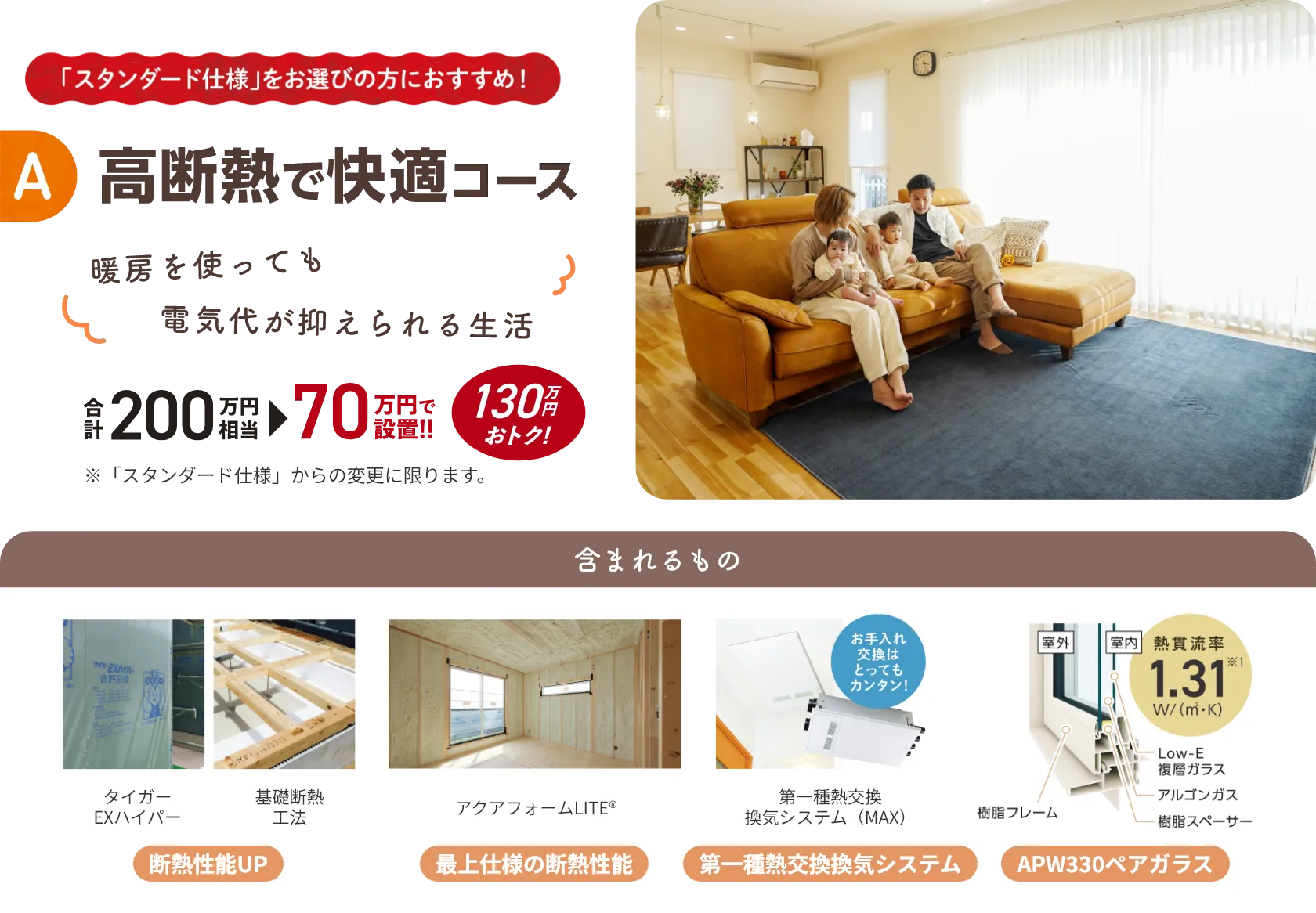 A 高断熱で快適コース