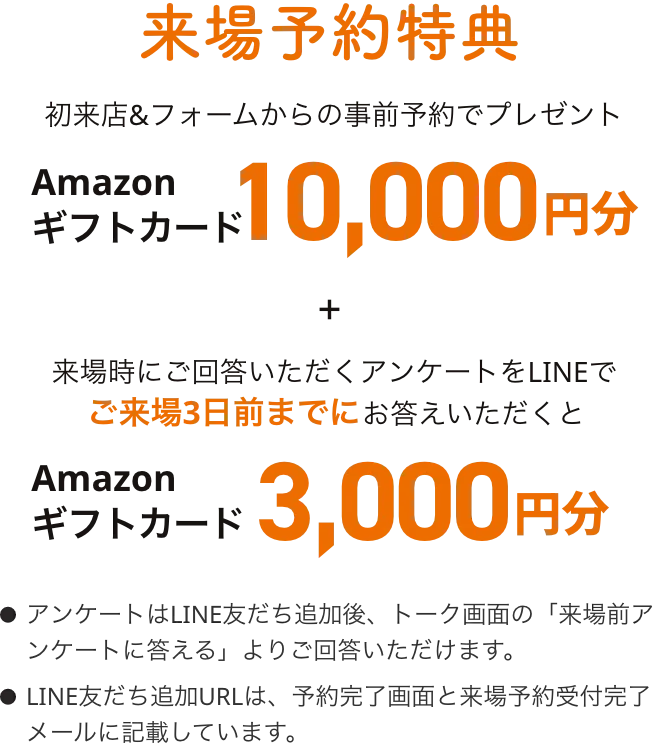 来場予約特典