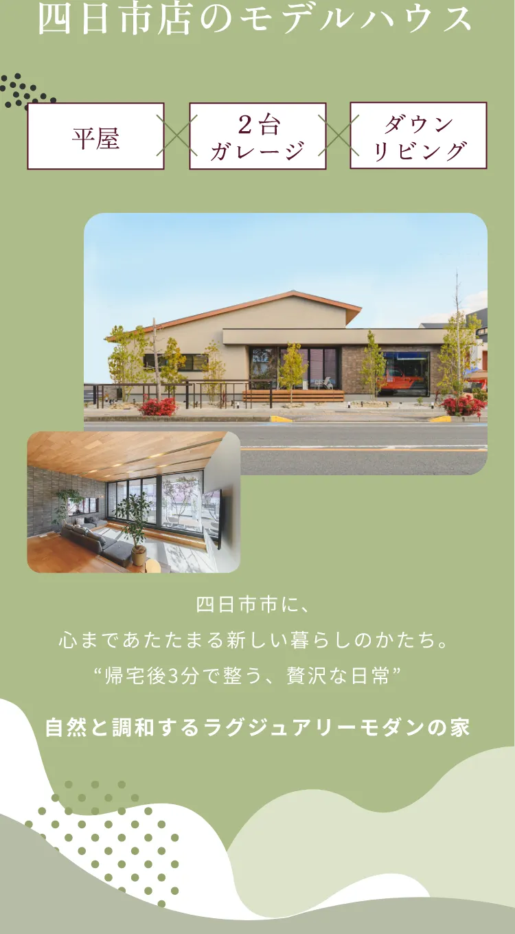 四日市店のモデルハウス