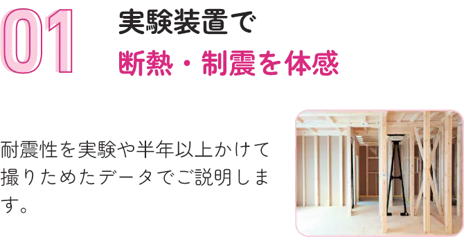 実験装置で断熱・制震を体感