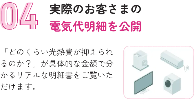 実際のお客さまの電気代明細を公開