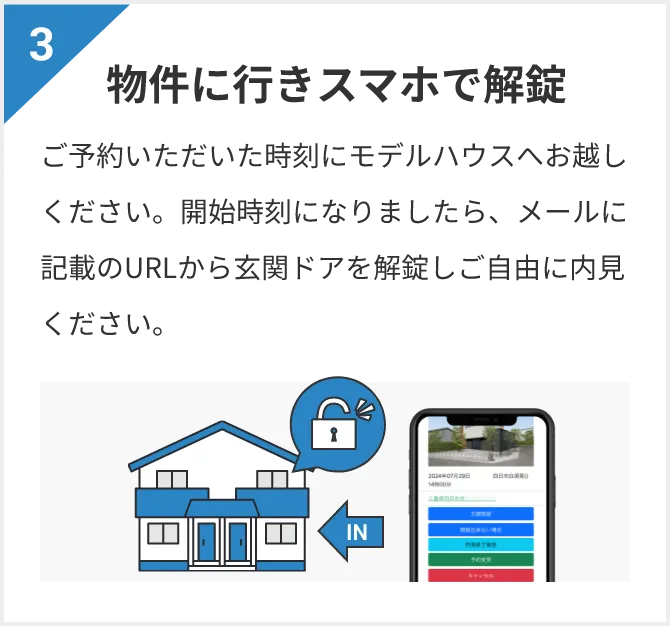 物件に行きスマホで解錠