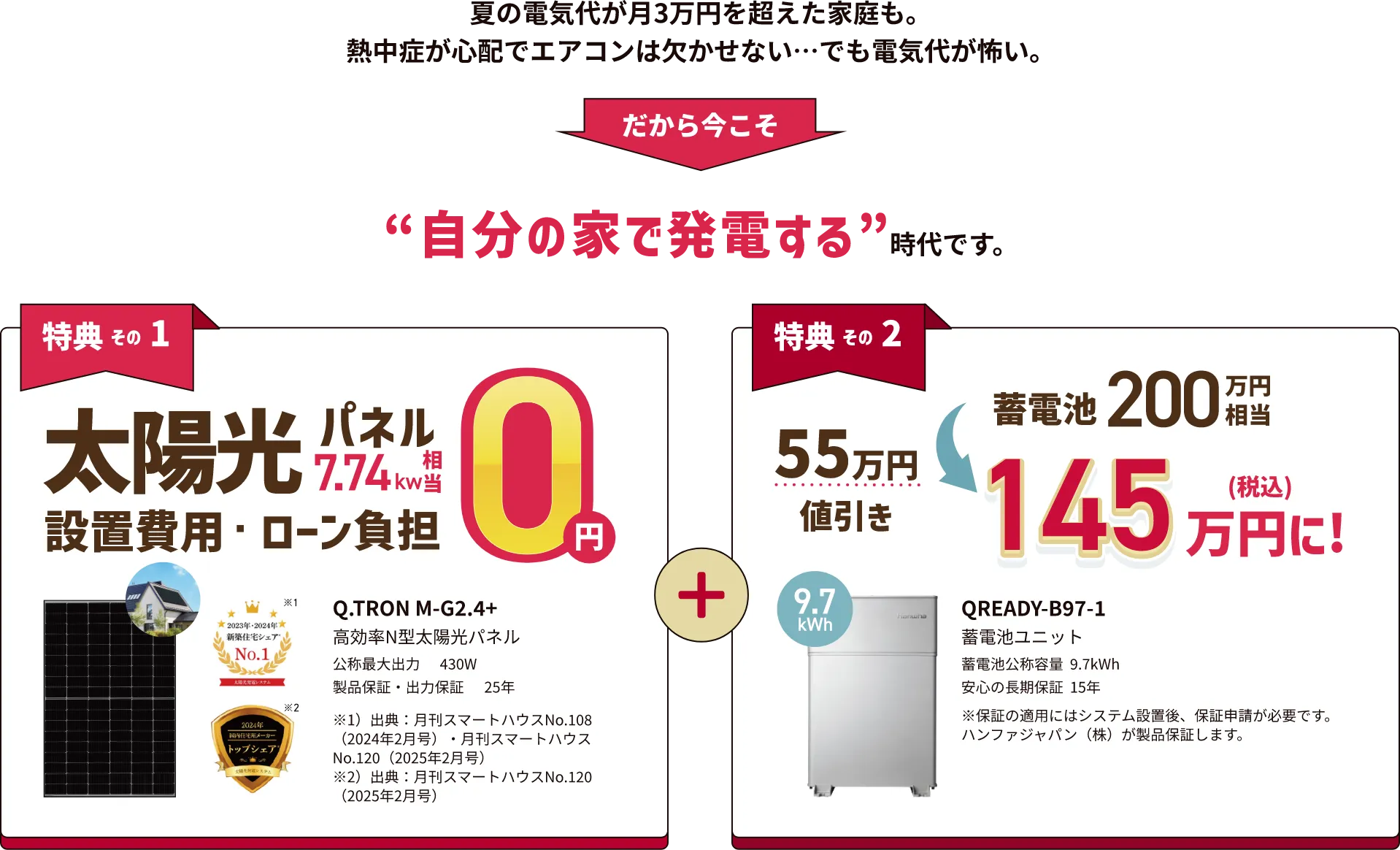 “自分の家で発電する”時代です。